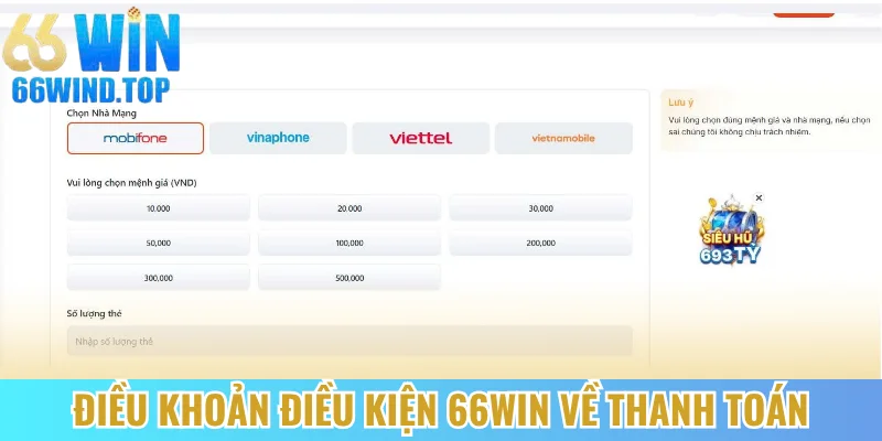 Điều khoản điều kiện website về thanh toán